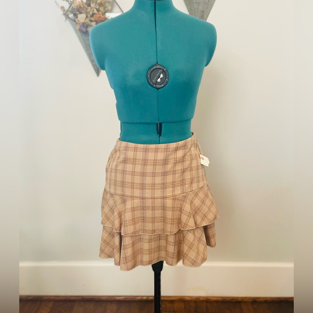 NWT Heart Soul plaid mini skirt